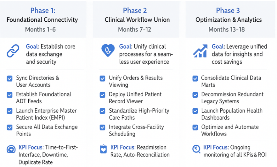 18 month post merger integration roadmap